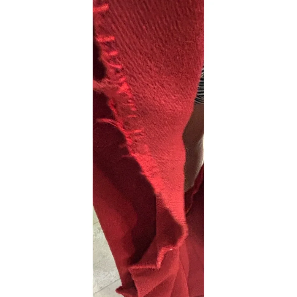 Vintage Bloomfield Woolen Co Red 100% Virgin Wool Blanket Throw 60x78